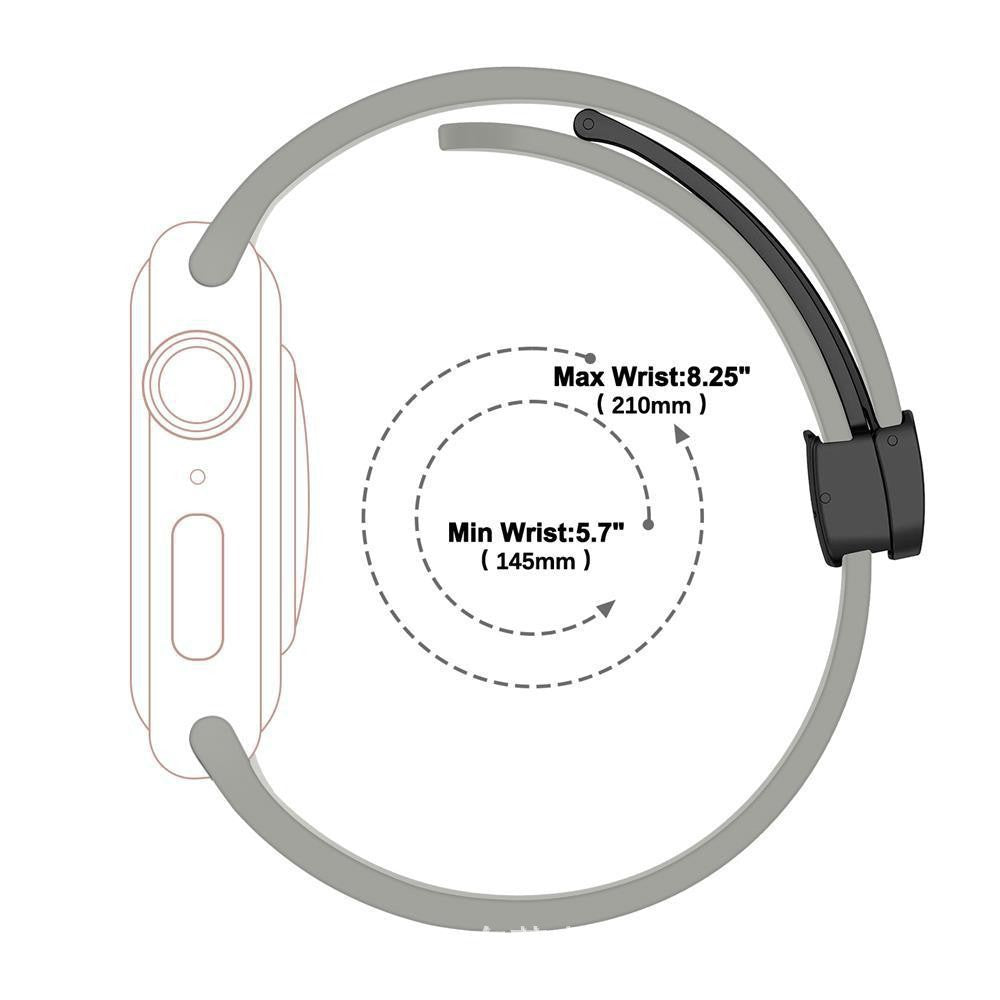 🔥Flash akció – Apple Watch Ultra Series 9/8/7/6/SE szilikon mágneses összecsukható szíj