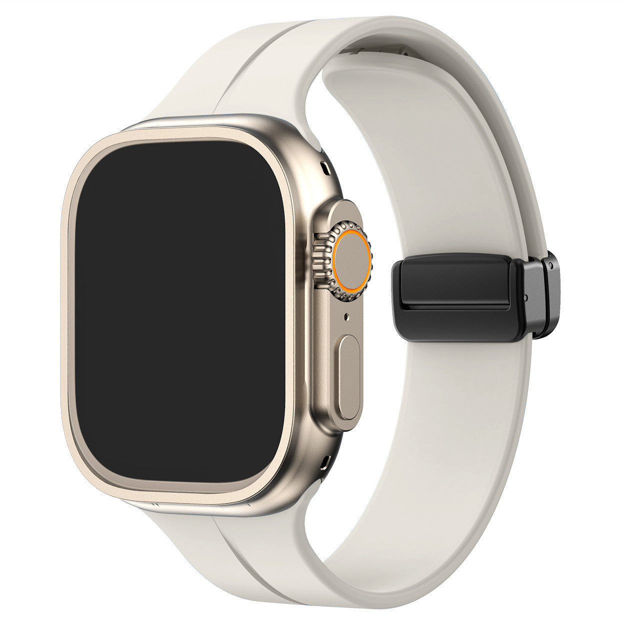 🔥Flash akció – Apple Watch Ultra Series 9/8/7/6/SE szilikon mágneses összecsukható szíj