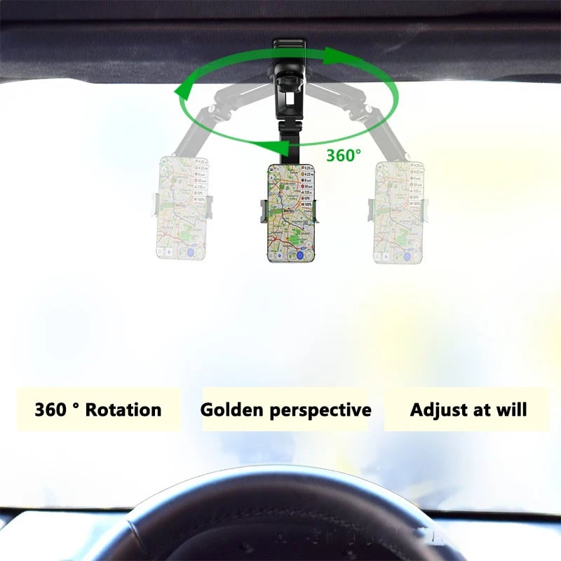 1080°-os multifunkcionális tartó autós mobiltelefon tartó