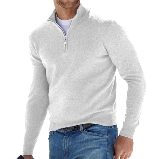 Férfi Basic cipzáras pulóver